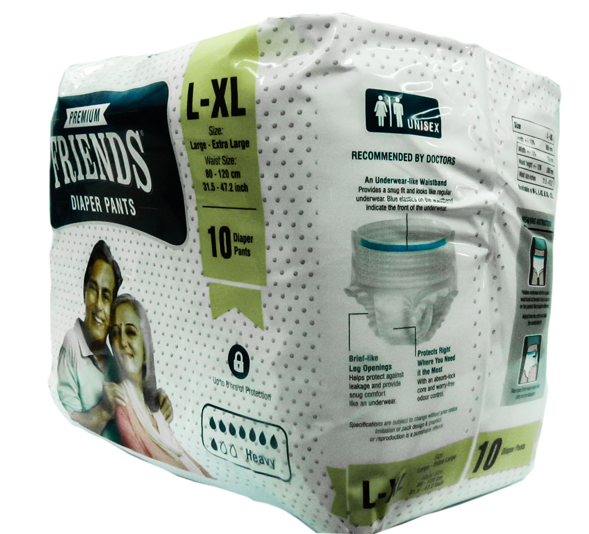 30-100 Age Pull Ups Friends Premium Adults Dry Diaper Pants, Size: XL at Rs  550/pack in Mumbai